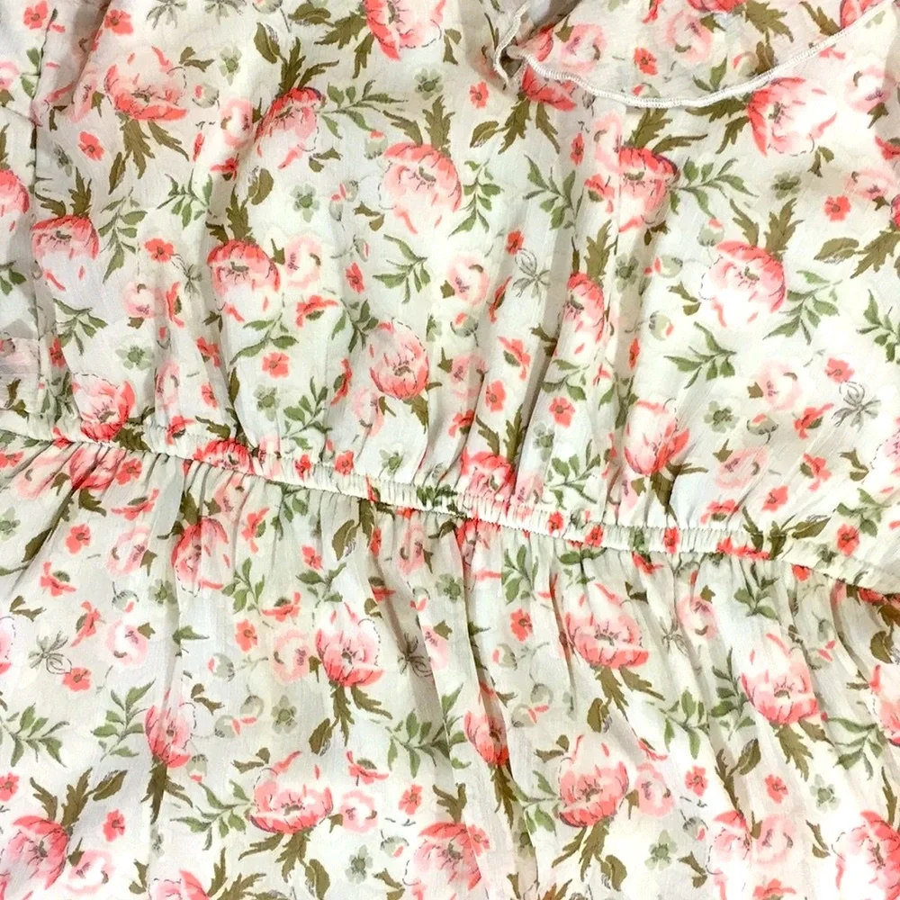 NWT Exhilaration Floral‎ Print Cold Shoulder Wrap Dress  Size M